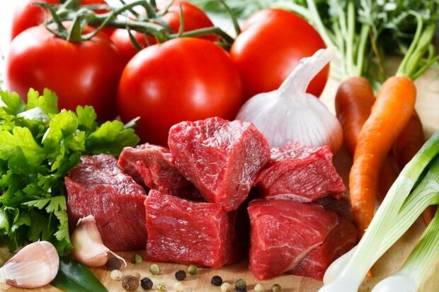 meso in zelenjava za dukanovo dieto
